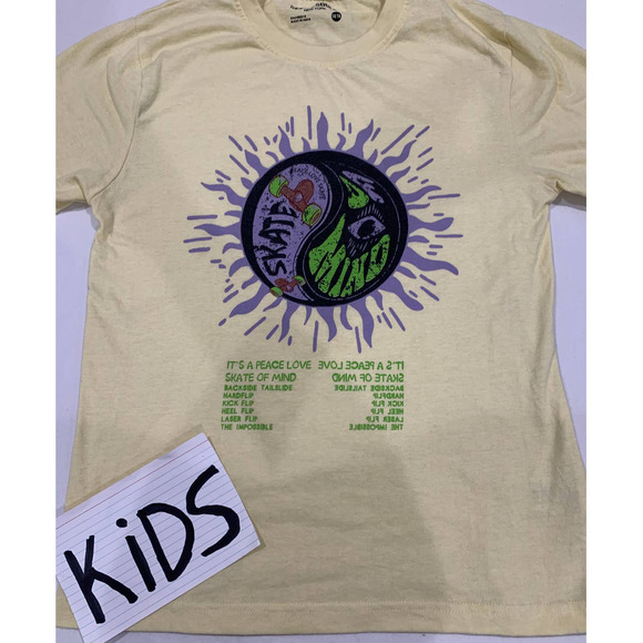 Seven Souls New York Kids Peace Skate of Mind Graphic T-shirt Size 14/16 - Picture 1 of 4